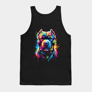 Pit Bull Mom Dog Lover Colorful Artistic Pitbull Owner Women Tank Top